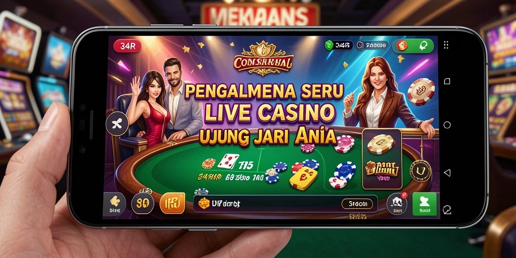 Tampilan gameplay Live Casino yang mendebarkan dan interaktif.