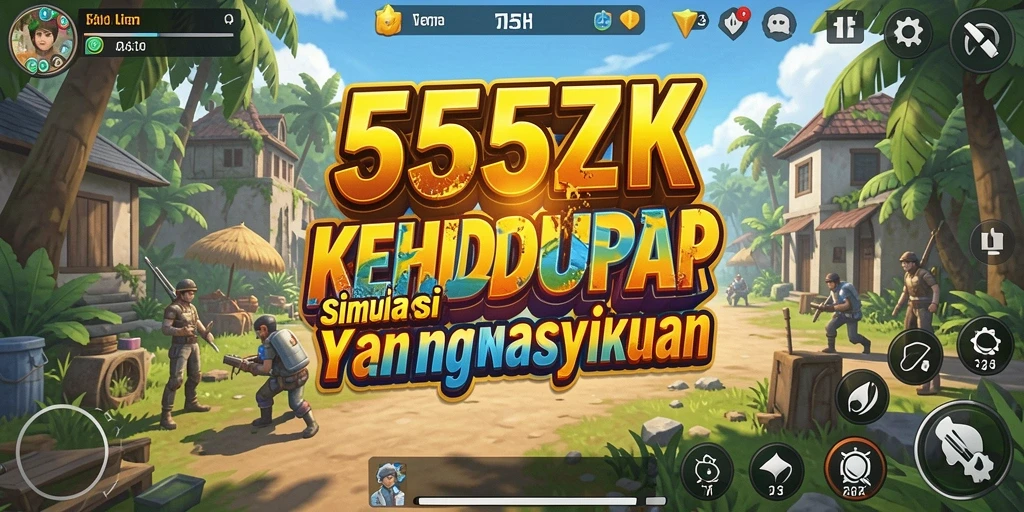 Screenshot dari gameplay <strong>555ZK</strong> yang menunjukkan interaksi karakter dalam simulasi.