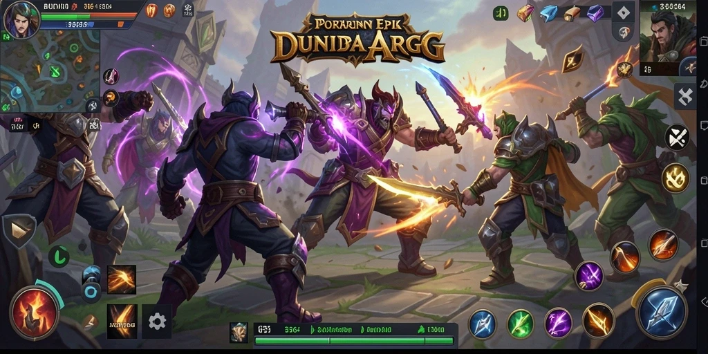 Gameplay seru 8364 dengan pertarungan yang intens.