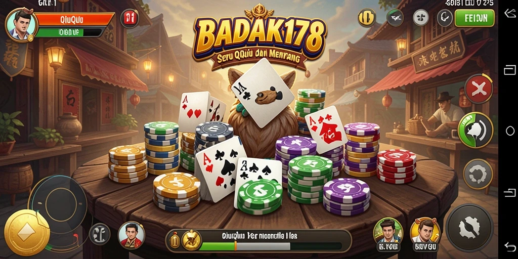 Tampilan gameplay BADAK178 yang menegangkan dalam permainan QiuQiu.