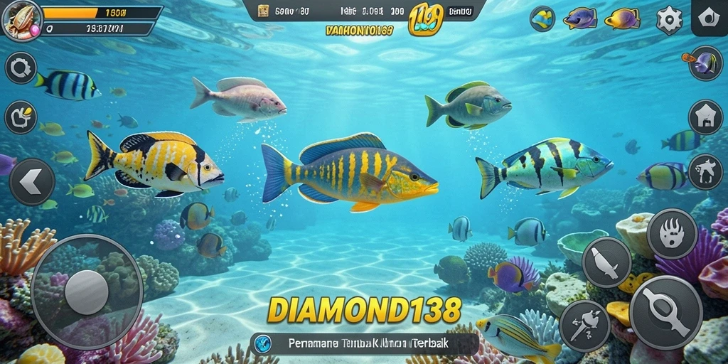 Tampilan gameplay seru Tembak Ikan di DIAMOND138.