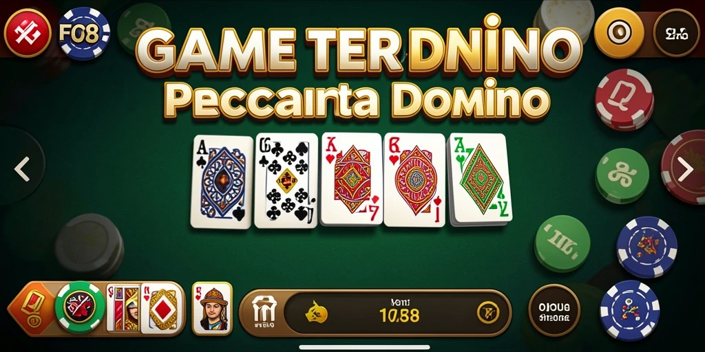 Screenshot gameplay FO8 menampilkan aksi seru permainan Domino.