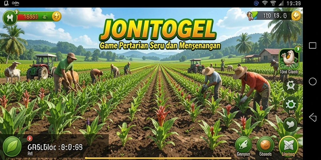 Tampilan gameplay JONITOGEL yang memikat tentang pertanian.