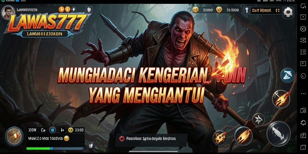 Tampilan gameplay LAWAS777 yang menakutkan dan mencekam.