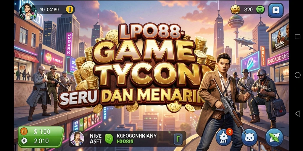 Screenshot gameplay LPO88 yang menampilkan mekanisme Tycoon.