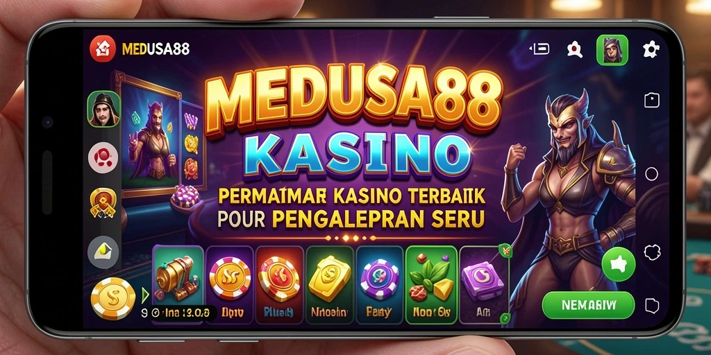 Screenshot utama MEDUSA88 menampilkan gameplay Kasino yang seru.