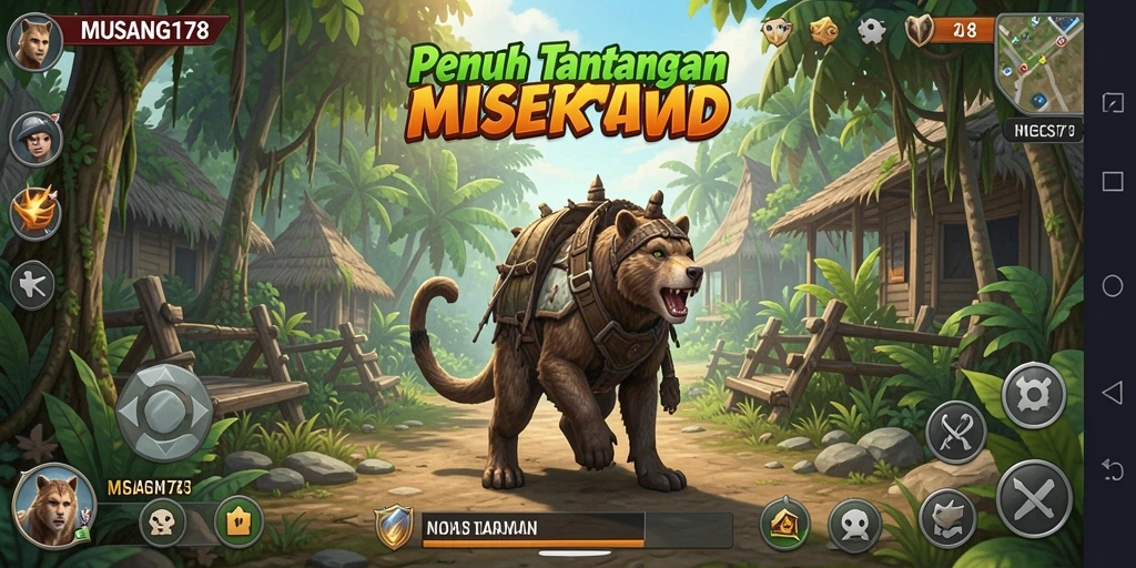 Screenshot menunjukkan momen intens dalam pertempuran strategi.