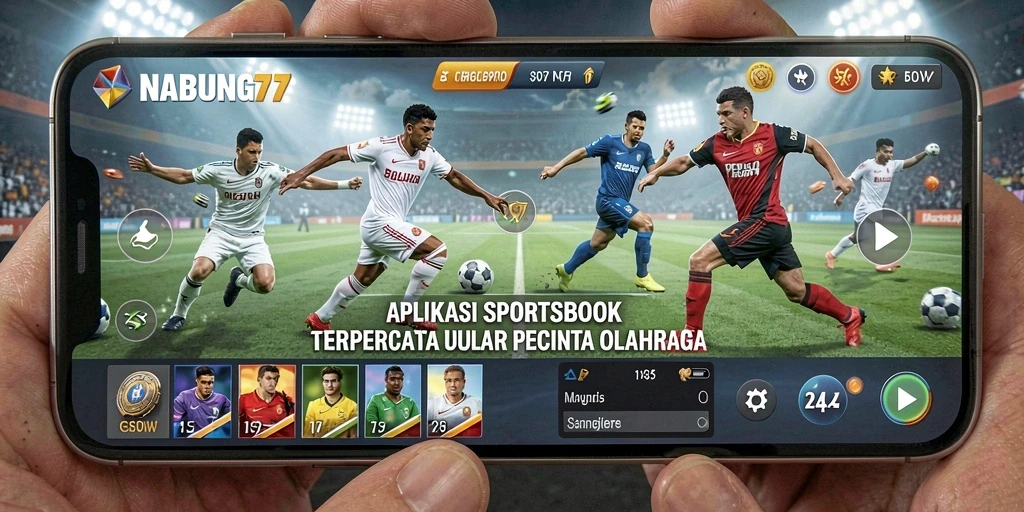 Screenshot gameplay NABUNG77 menunjukkan fitur taruhan olahraga yang lengkap.