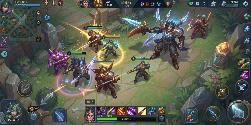 Tampilan gameplay seru PGTOTO dalam aksi MOBA.