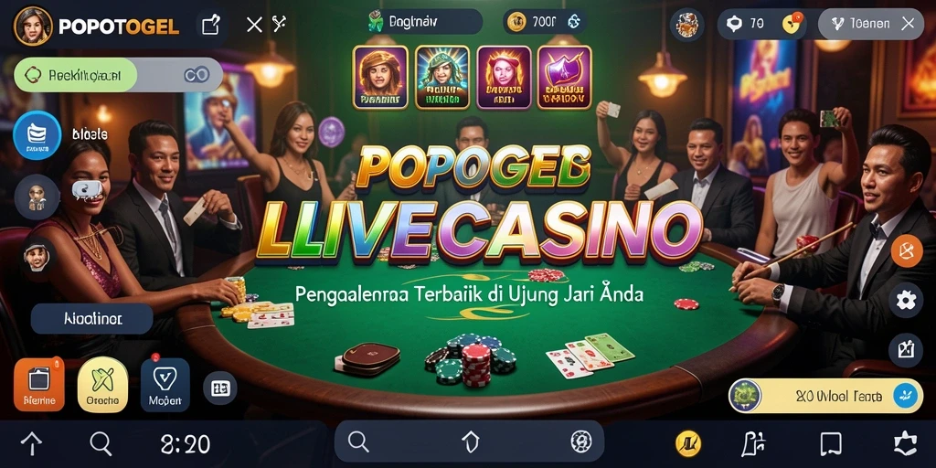 Screenshot menunjukkan gameplay seru dari Live Casino di POPOTOGEL.