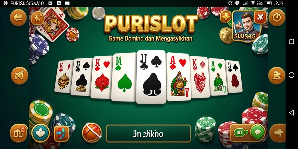 Tampilan menarik dari gameplay game Domino PURISLOT.