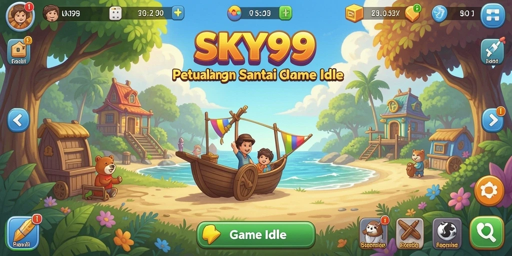 Gameplay santai dan seru dalam SKY99 di layar utama.
