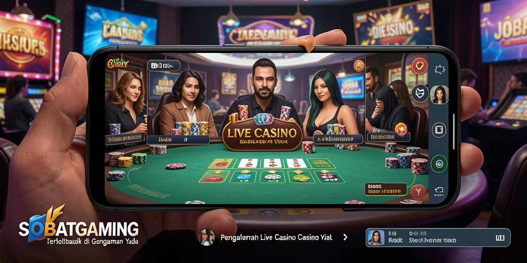 Tampilan menarik dari gameplay Live Casino di SOBATGAMING.