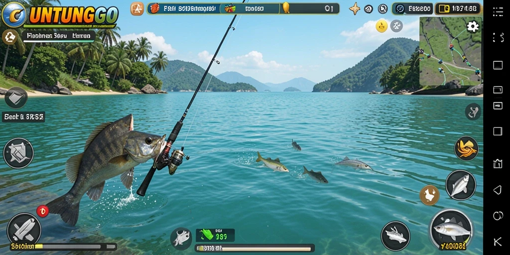 Gameplay UNTUNGGO yang seru dengan pengalaman memancing terbaik.