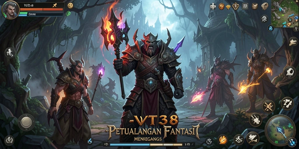 Tampilan gameplay seru di dunia fantasi VT38.