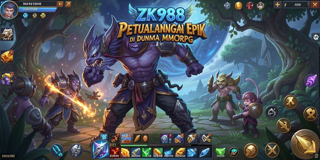 Tangkapan layar menampilkan aksi seru dalam permainan MMORPG.